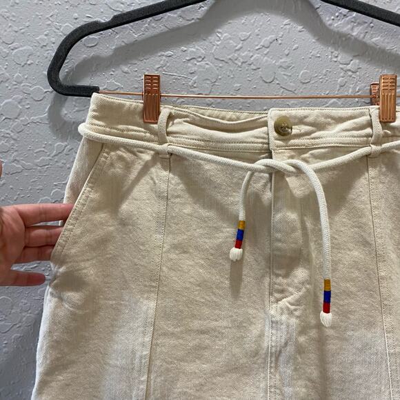 Madewell Capital A-Line Denim Mini Skirt Sz 10 Boho Preppy - Picture 3 of 9